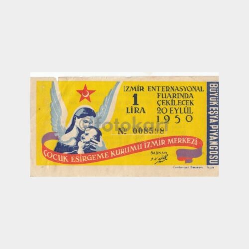 1950 İzmir Fuarı - Çocuk Esirgeme Kurumu Piyangosu