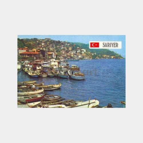 Sarıyer Sahilde Tekneler Kartpostal