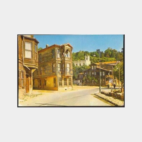 Sarıyer Eski İstanbul Evleri Kartpostal