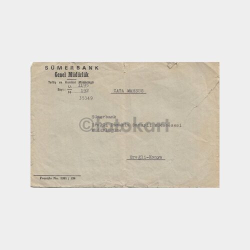 1973 Sümerbank Antetli Zarf