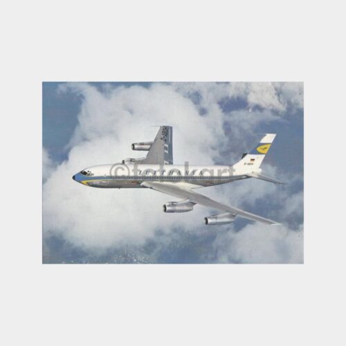 1963 Lufthansa Havayolları Boeing 720 Uçak -Jamaica Damgalı- Kartpostal
