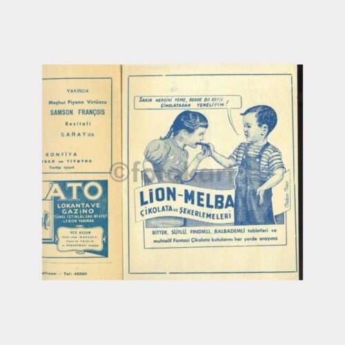 1957 Filarmoni Konser Programı (12 Adet - Uçak Reklam) - Görsel 3