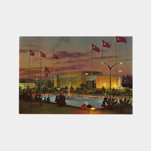 1974 Samsun Fuar Gece Görünüş Kartpostal