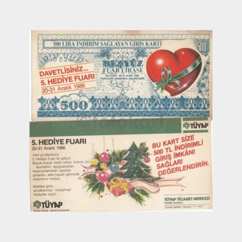 1986 TÜYAP Fuar Parası Baskı