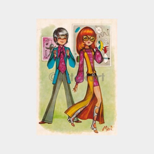 1975 Çocuk Temalı Tebrik Kartpostal