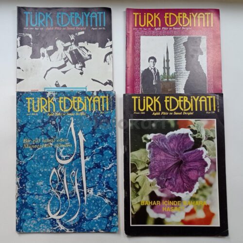 Türk Edebiyatı Dergisi, 48 Adet Dergi Lot, 1985-1995