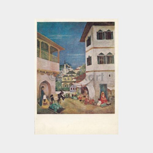 Ressam Turgut Zaim - Anadolu Köy Konulu Tablo Tebrik Kartı