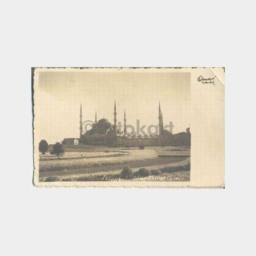 1939 İstanbul Sultanahmet Camii Fotokart