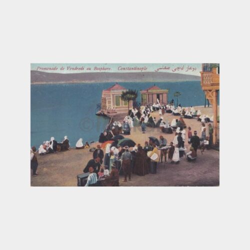 1920 Boğaziçi Piknik Kadınlar Konulu Kartpostal
