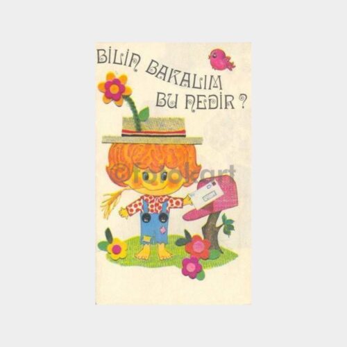 Büyük Ebat Esprili Eski İlginç Tebrik Kartı