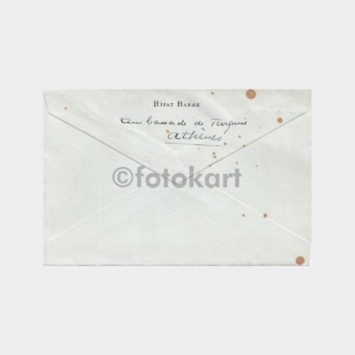 1956 Yunanistan Pullu Zarf (Türk Kons Damgalı) - Görsel 2