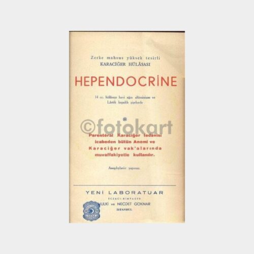 1956 Anemi Karaciğer İlaç Prospektüsü