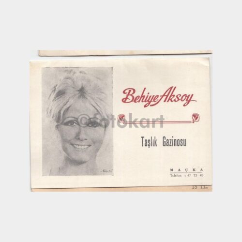 1970 Maçka Taşlık Behiye Aksoy Konulu Fotoğraf Kabı