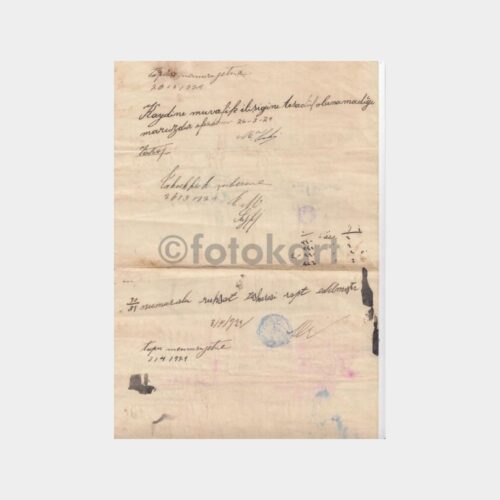 1929 Tapu Dairesine Verilen Muhtarlık Belgesi - Görsel 2