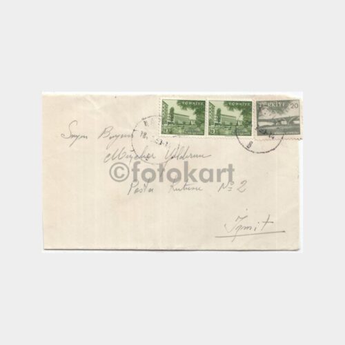 1960 Eskişehir Memleket Pullu Damgalı Zarf