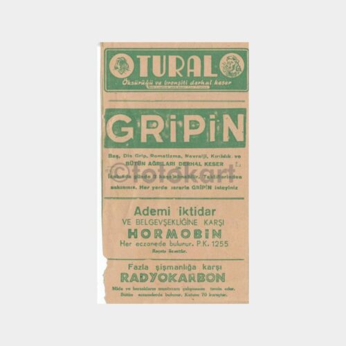 1930 Gazete İlaç Reklamları Kupürü