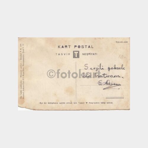 1950 Son Posta Gazetesi Karikatür Kartpostal - Görsel 2