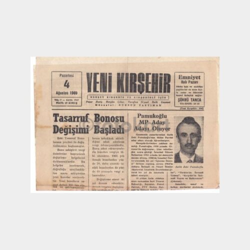 1969 Yeni Kırşehir Gazetesi (04 Ağustos)