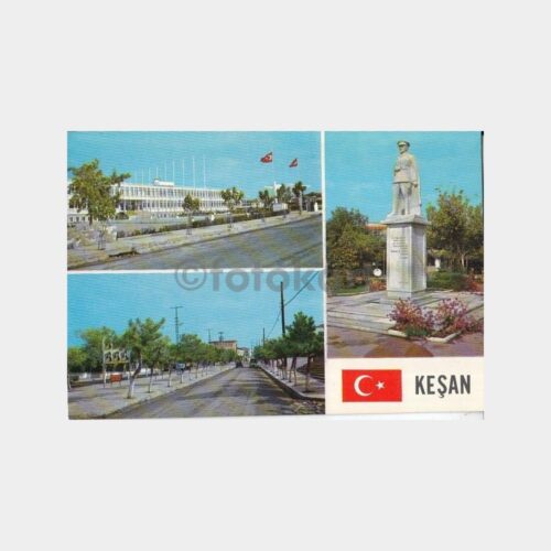 1969 Keşan Ata Heykeli Görünüş Kartpostal