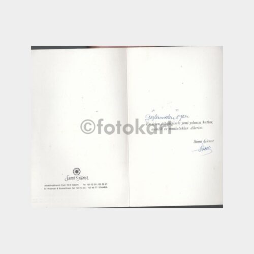 1980 Sami Güner İmzalı Turizm Tebrik Kartı - Görsel 2