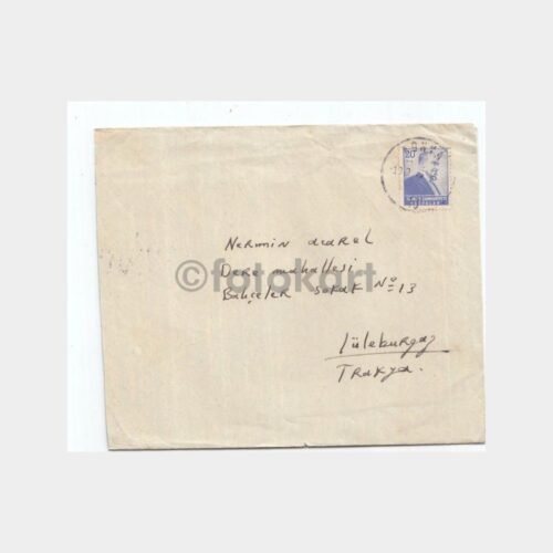 1956 Konya Posta Damgalı Zarf