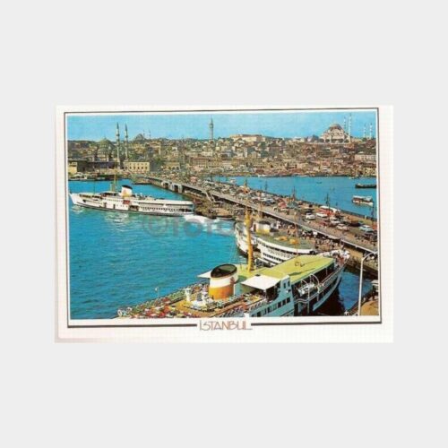Galata Köprüsü Vapurlar Kartpostal