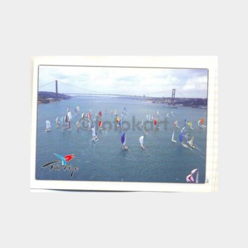 Boğaziçi Köprüsü ve Yelkenliler Kartpostal