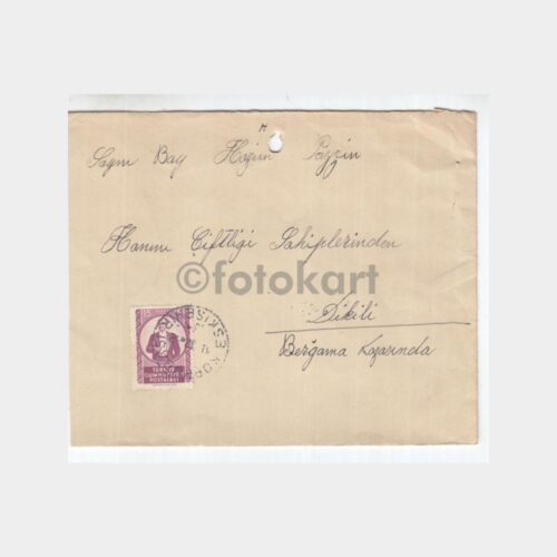 1952 Eskişehir Köprübaşı Damgalı Zarf