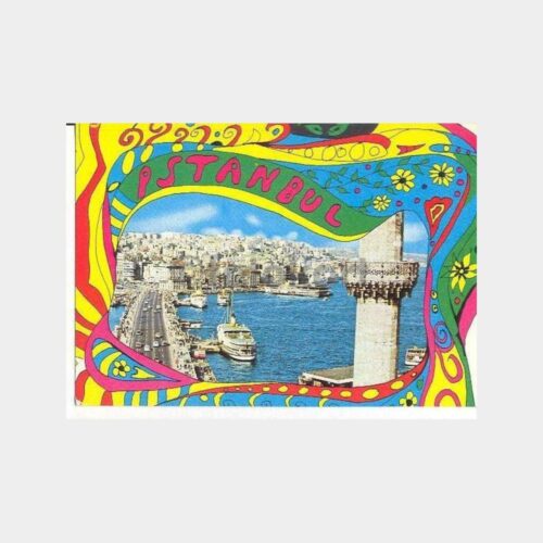 Galata Köprüsü ve Vapurlar Görünüş Kartpostal