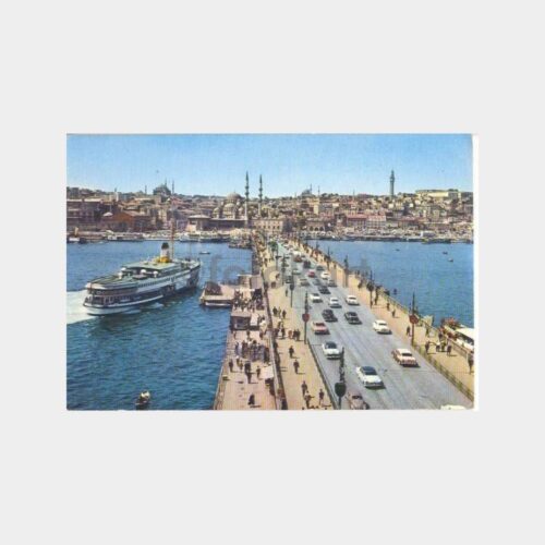 1981 Galata Köprüsü ve Vapur Görünüş Kartpostal