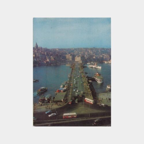 1972 Galata Köprüsü Vapur Görünüş Kartpostal