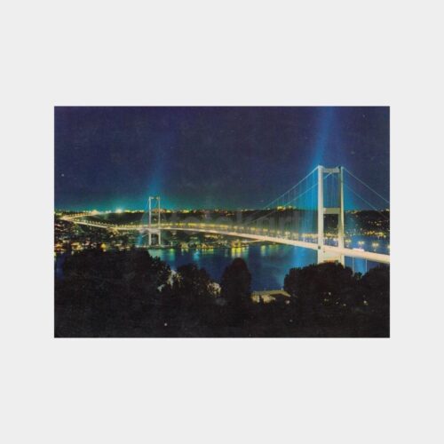 1975 Boğaziçi Köprüsü Gece Görünüşü Kartpostal