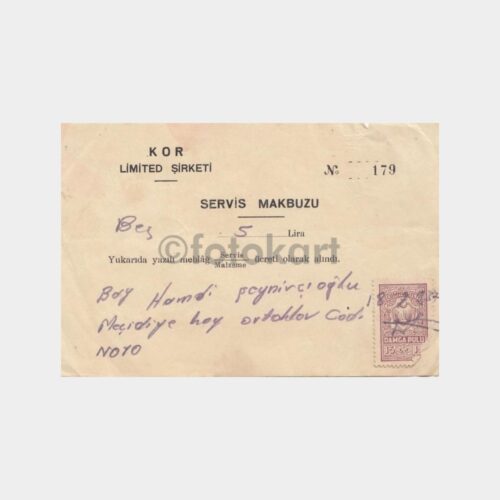 1956 İşyeri - Kor Limited Servis Makbuzu