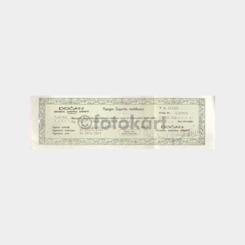 1946 Doğan Sigorta Makbuzu