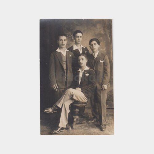 1935 Stüdyo Cep Mendilli Gençler fotoğraf