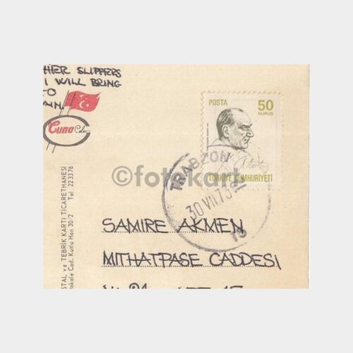 1973 Trabzon Damgalı Sumela Görünüş Kartpostal - Görsel 2