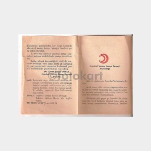 Verem Savaşı Derneği Broşürü