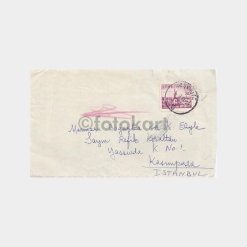1961 Yassıada Kaşeli Posta Damgalı Zarf