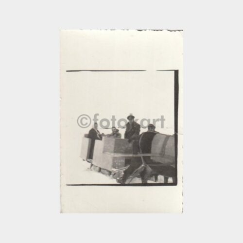 1930 Erzurum Atlı Kızak Arabası Konulu Fotoğraf