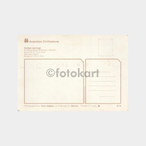 Aydın Bayındır Bizans Küpeleri Konulu Kartpostal - Görsel 2