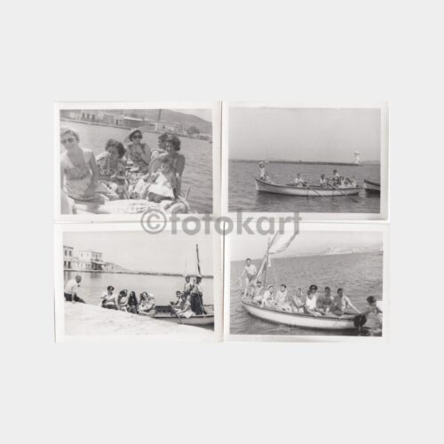 1953 Ayvalık Sandal Gezisi Konulu 8 Adet Fotoğraf