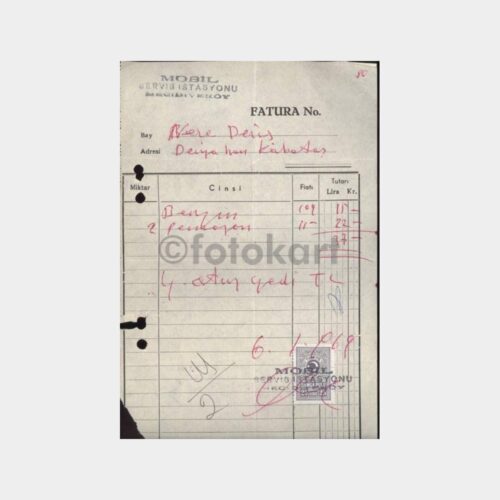 1969 Mecidiyeköy - Mobil Benzin Faturası