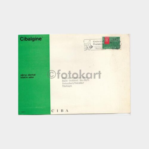 Ciba İlaç Tanıtımı Posta Damgalı Kartpostal - Görsel 2
