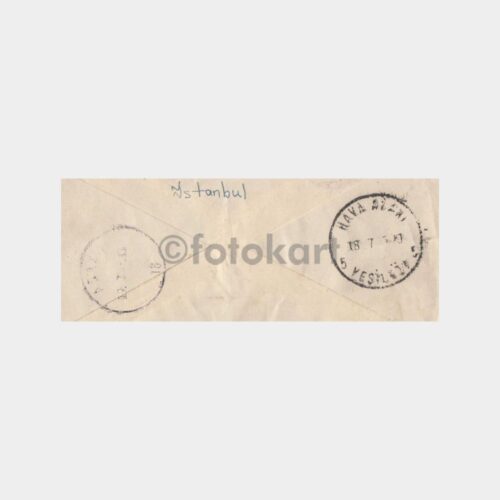 1955 Yeşilköy Havaalanı Posta Damgalı Zarf