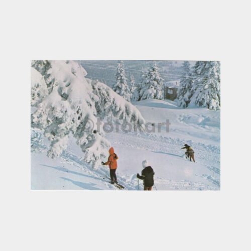 1975 Uludağ Kayakçılar Görünüş Kartpostal