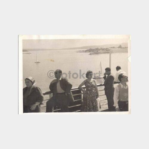 Yabancı Limanda Vapur Güvertesinden Fotoğraf