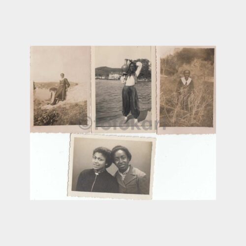 1938 Arap Kız Konulu 4 Adet Albüm Fotoğraf