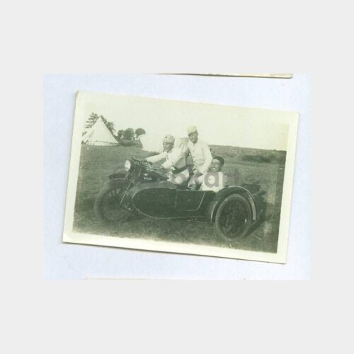 1933 Askeri Motorsiklet Konulu 2 Adet Fotoğraf