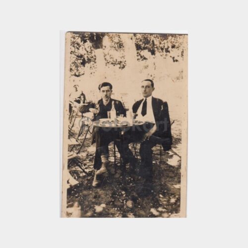 1929 Çay Bahçesinde Baylar Fotoğraf