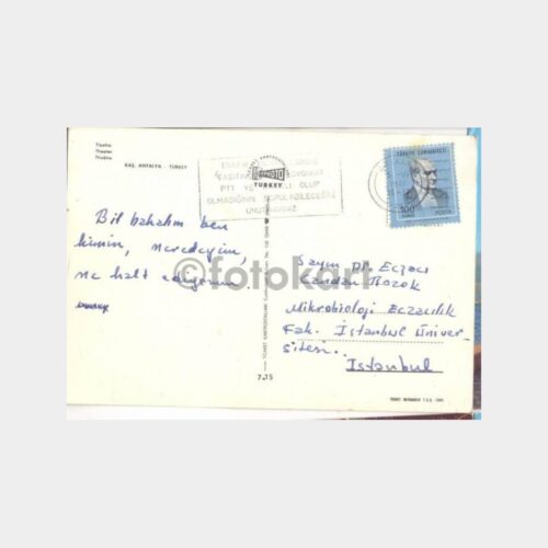 1971 Trafik Muayenesinde Flam Damgalı Kart - Görsel 2